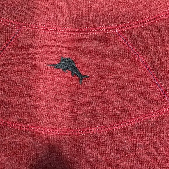 Tommy Bahama Reversable Sweater XL Men's 1/4 Zip Pullover Maroon Gray - Picture 4 of 5